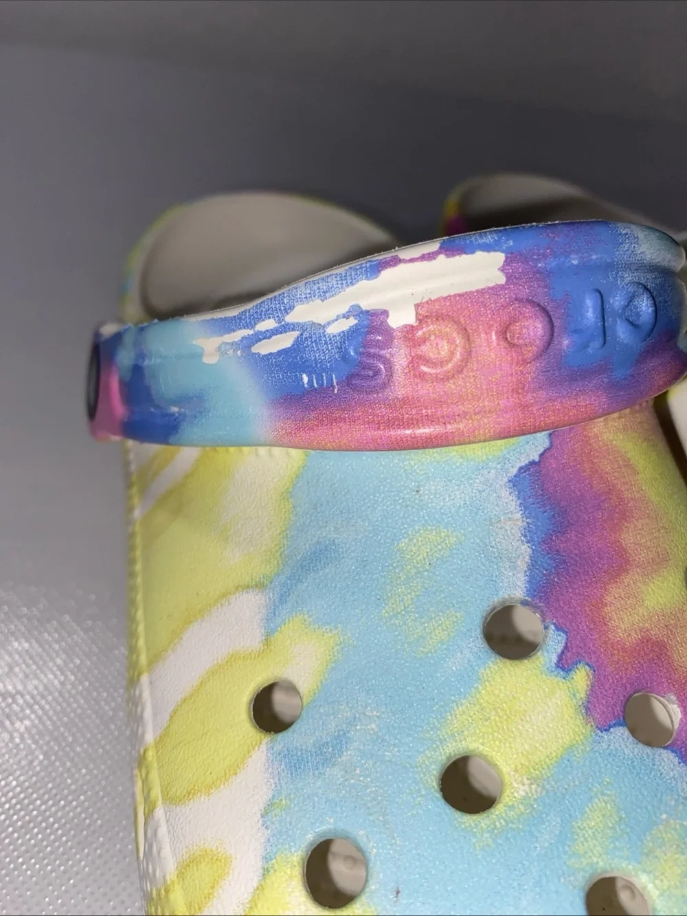 GOOD Unisex Classic Clog Tie-Dye Crocs Size 5 Men 7 Women